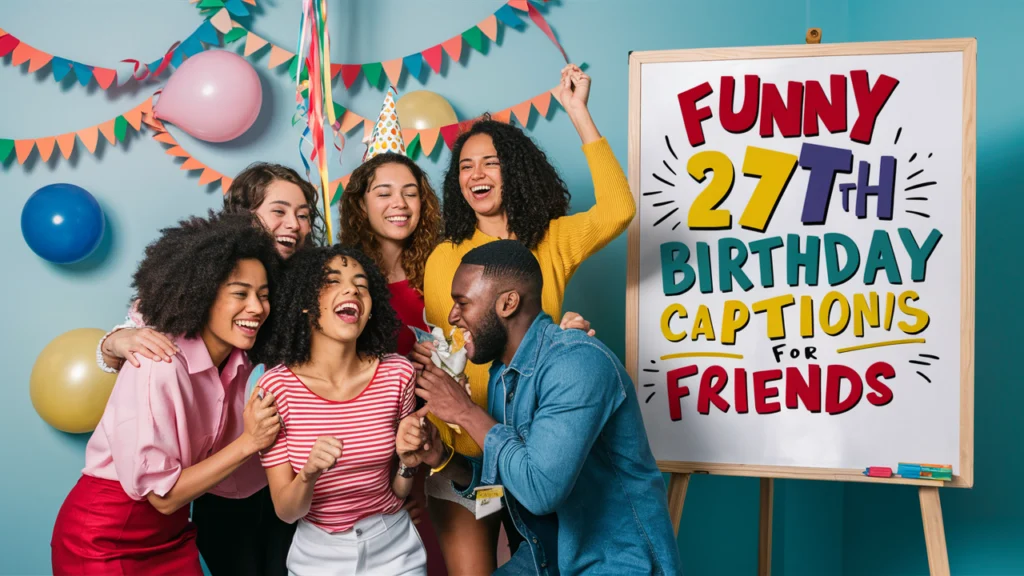 Funny 27th Birthday Captions for Friends