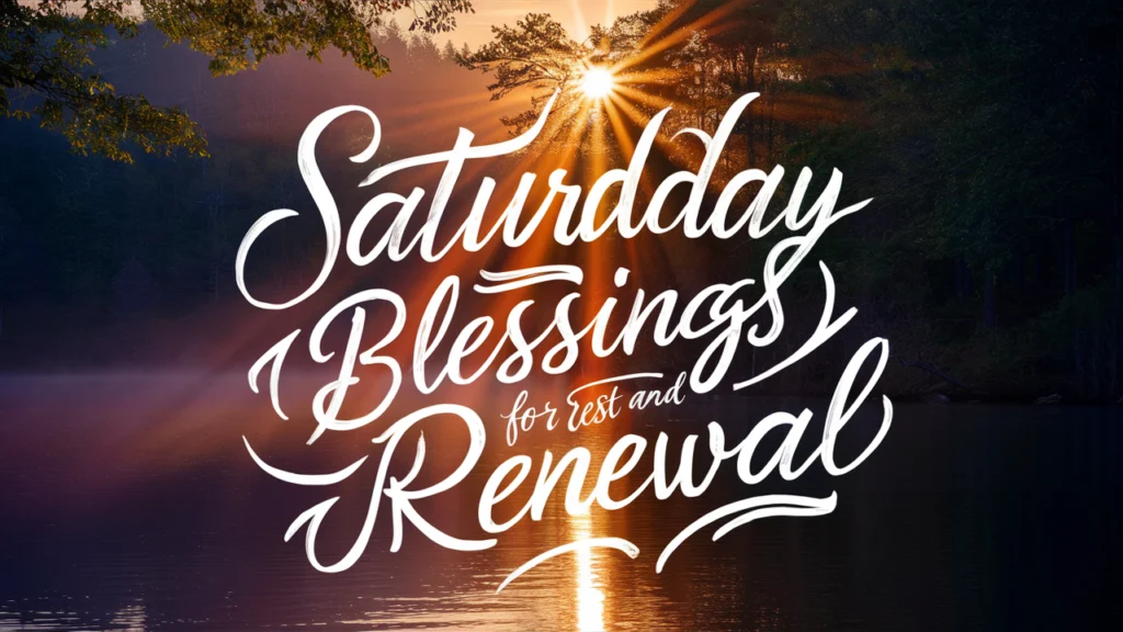 Saturday Blessings for Rest and Renewal