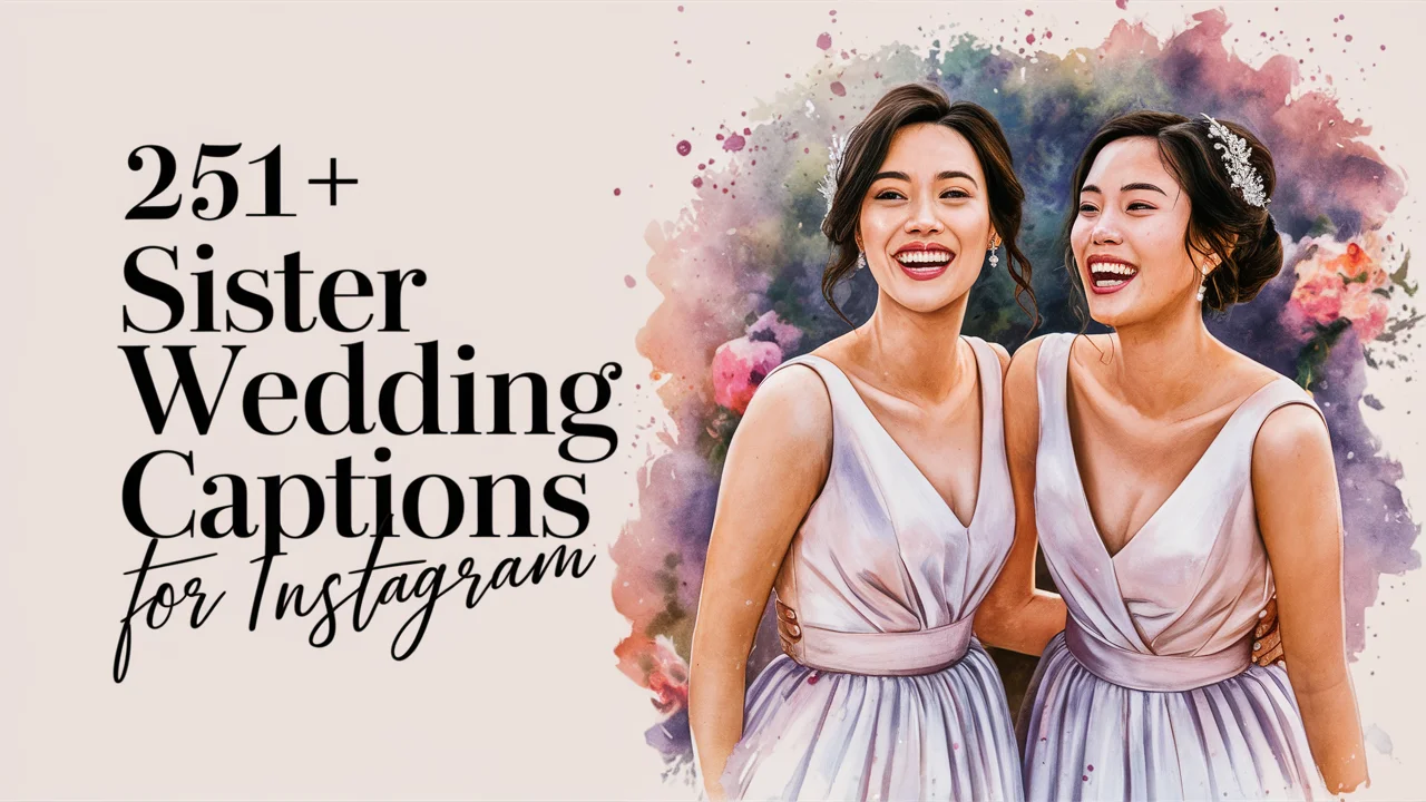 Sister Wedding Captions for Instagram