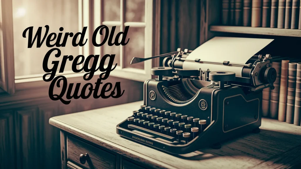 Weird Old Gregg Quotes